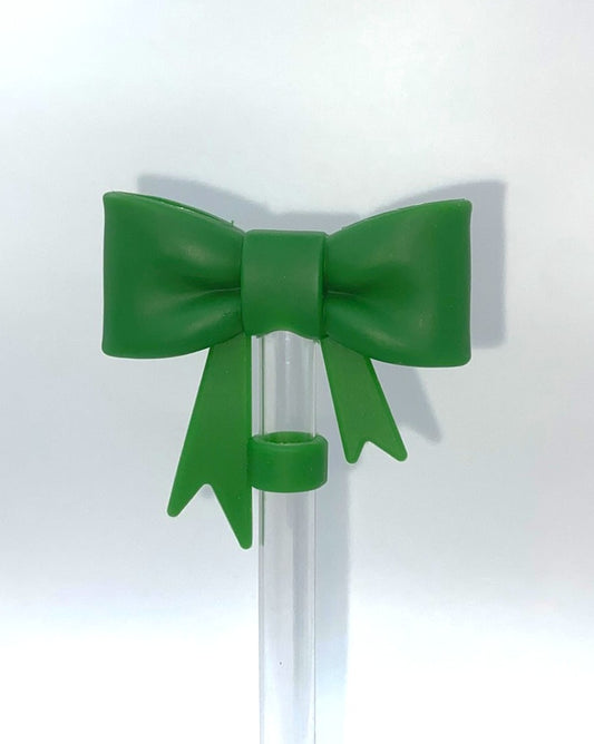 Bow Green Straw Topper