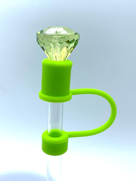 Green Diamond Straw Topper
