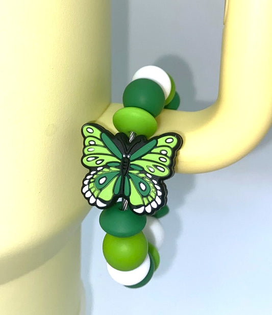 Green Monarch Butterfly Stanley Tumbler Cup Handle Charm
