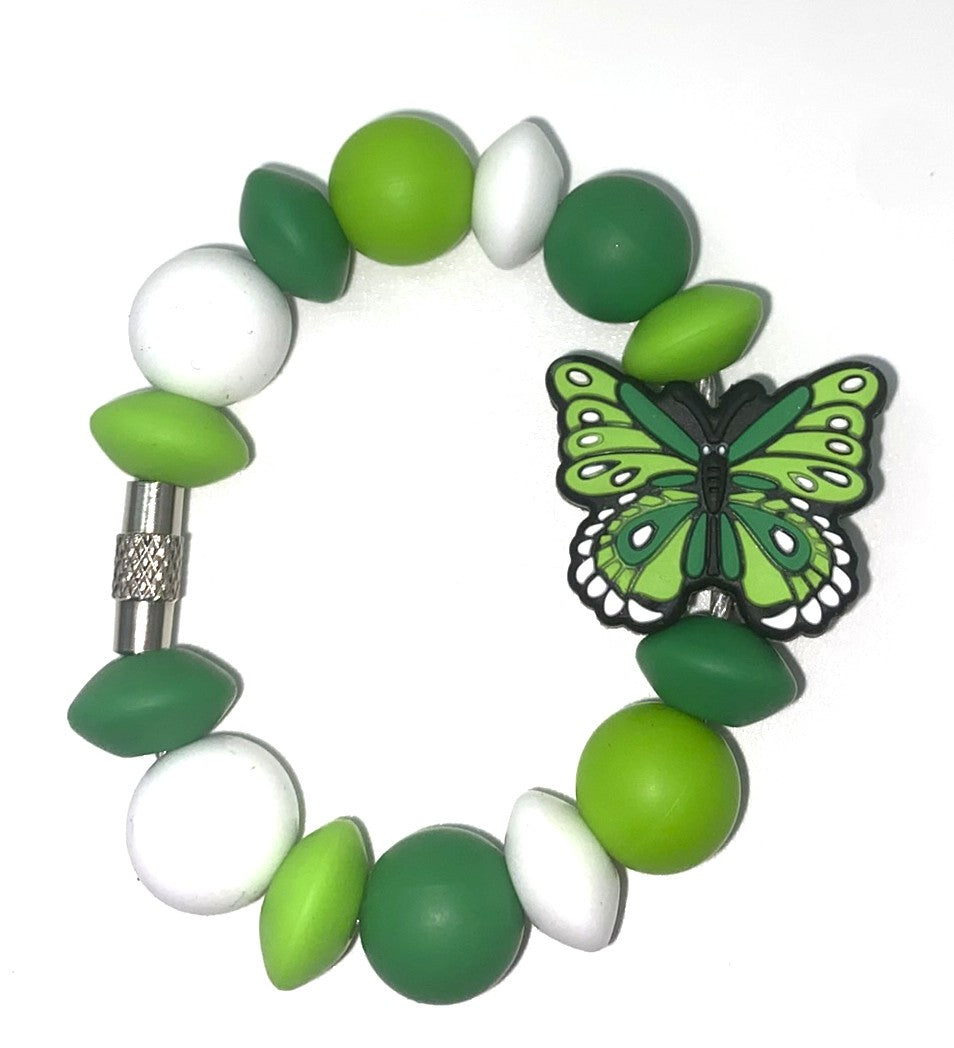 Green Monarch Butterfly Stanley Tumbler Cup Handle Charm