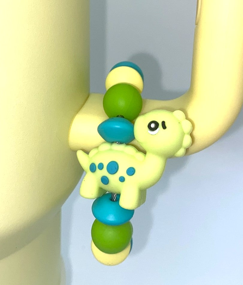 Green Dinosaur 3D Stanley Tumbler Cup Handle Charm