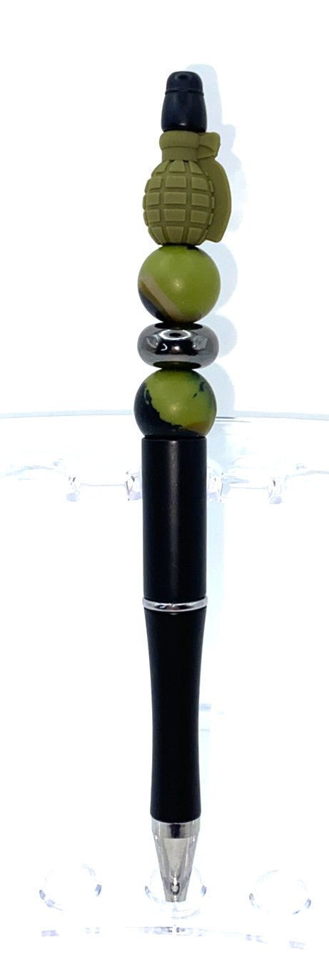 Grenade Beaded Pen