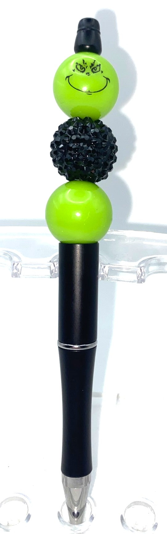 Mean Green Guy Acrylic Beaded Pen