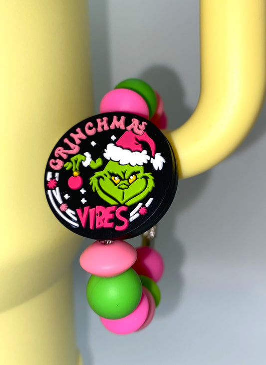 Grinchmas Vibes Stanley Tumbler Cup Handle Charm