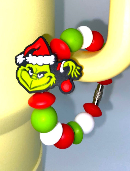 Grinch Santa Christmas Stanley Tumbler Cup Handle Charm