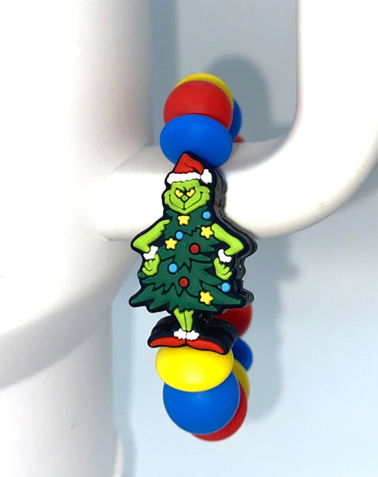 Christmas Tree Mean Green Guy Santa Stanley Tumbler Cup Handle Charm