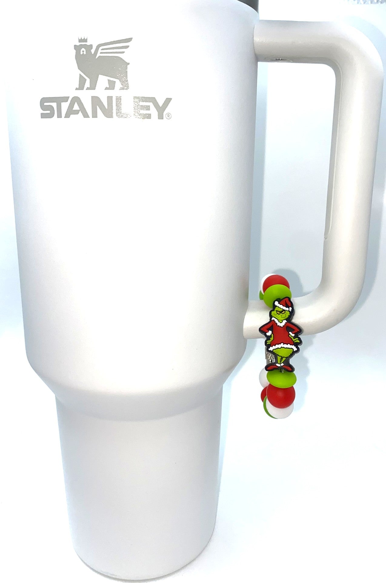 Mean Green Guy Hands on Hips Christmas Stanley Tumbler Cup Handle Charm