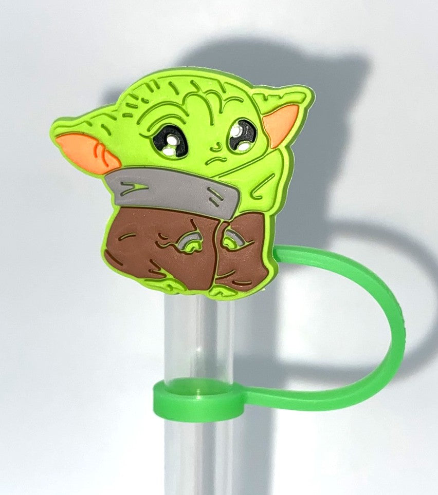 Space Wars Green Alien Child Straw Topper