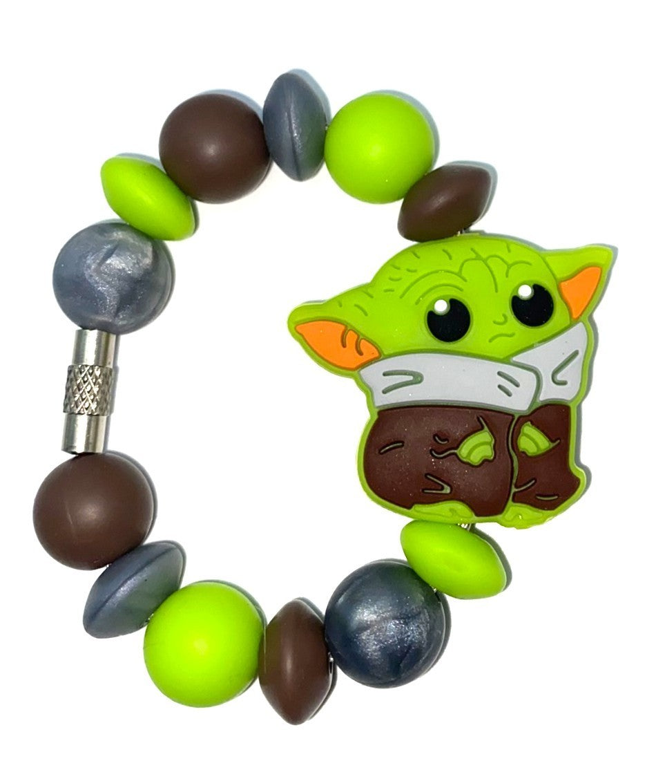 Baby Green Star Alien Space Wars Stanley Tumbler Cup Handle Charm
