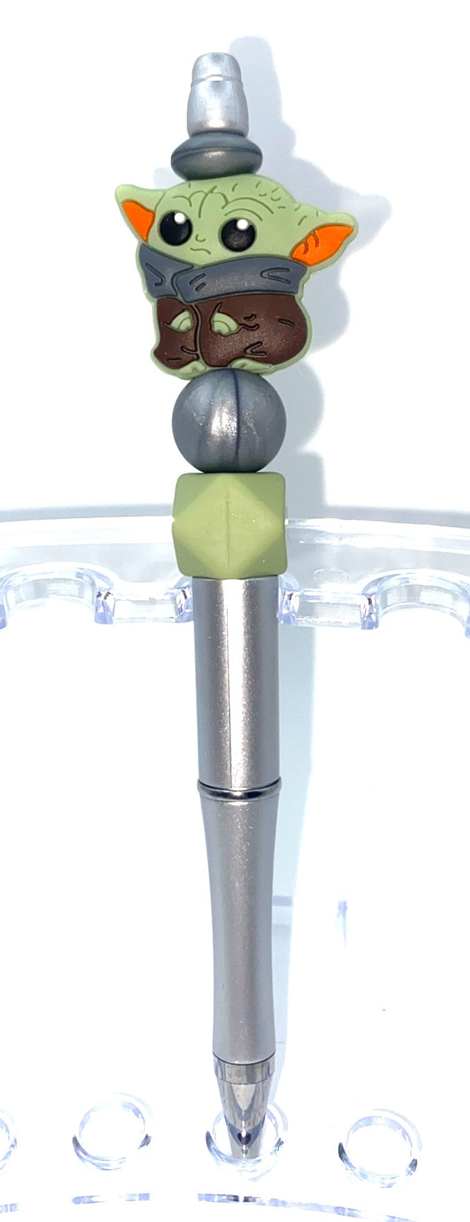 Baby Green Star Alien Beaded Pen