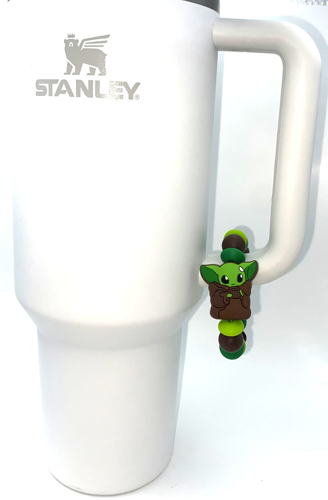 Baby Green Star Alien Space Wars Stanley Tumbler Cup Handle Charm