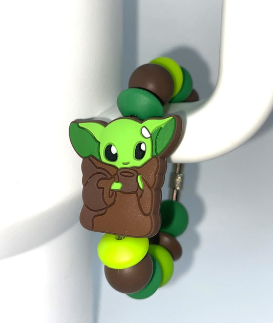 Baby Green Star Alien Space Wars Stanley Tumbler Cup Handle Charm