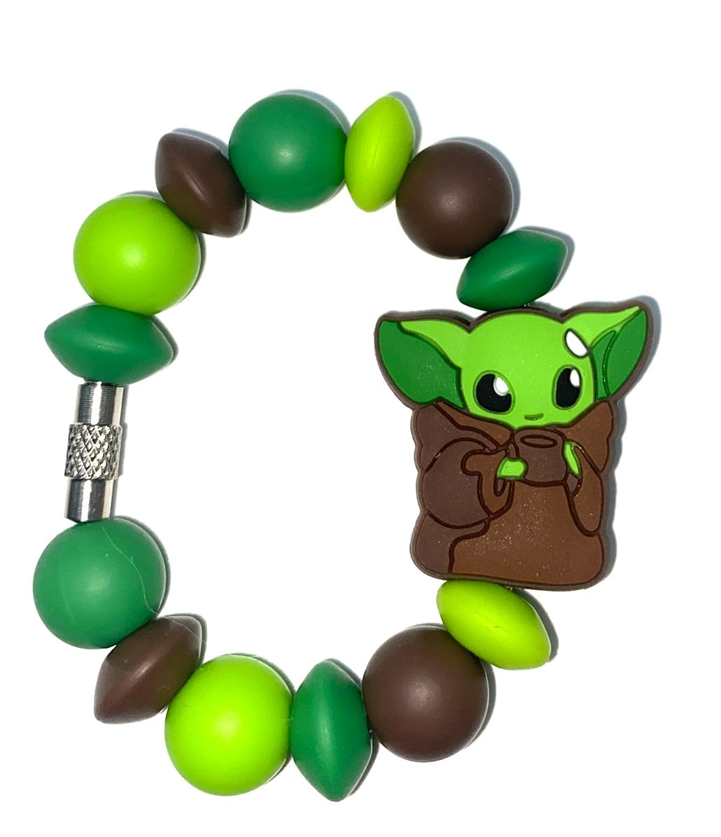 Baby Green Star Alien Space Wars Stanley Tumbler Cup Handle Charm