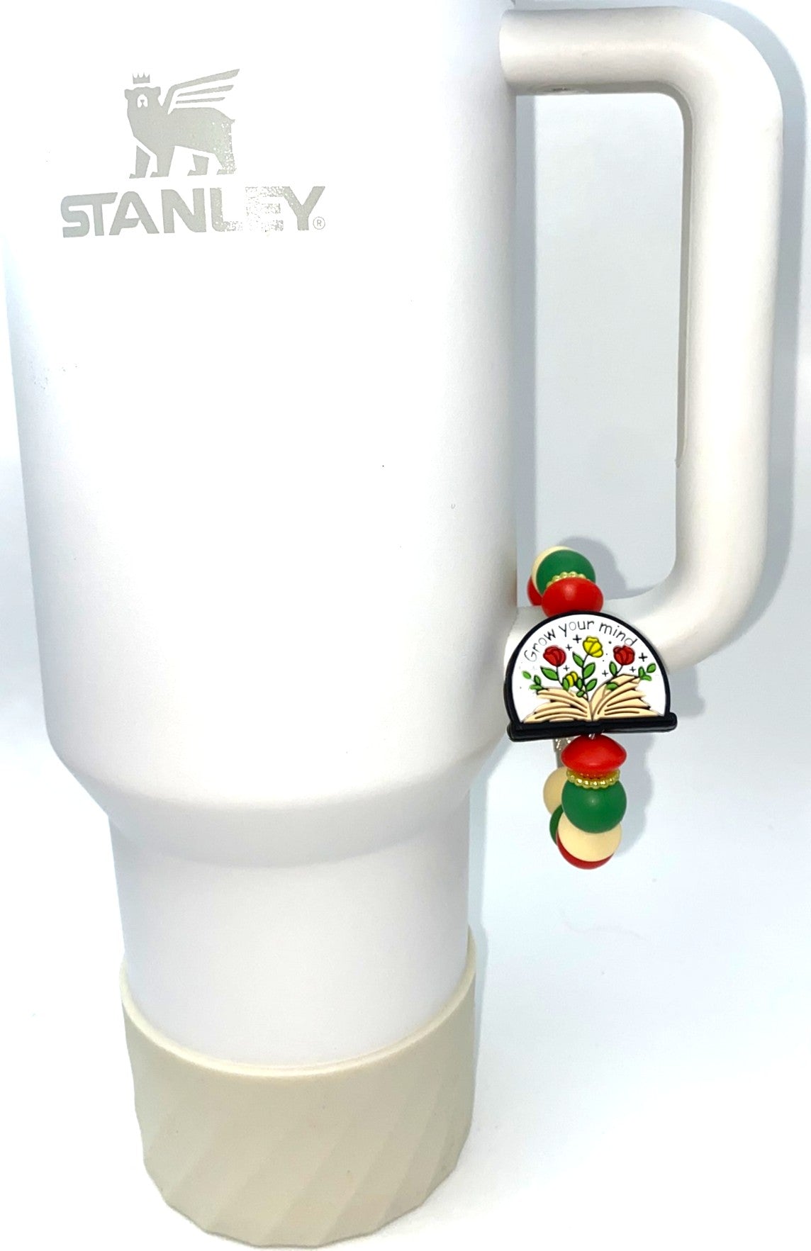 Grow Your Mind Book Stanley Tumbler Cup Handle Charm