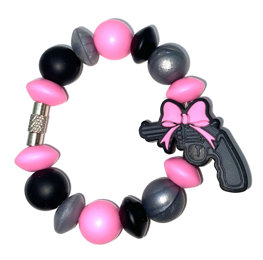 Handpiece w/Pink Bow Stanley Tumbler Cup Handle Charm