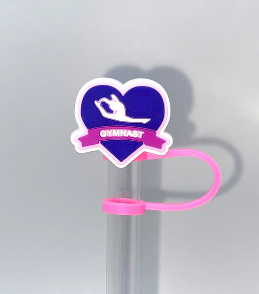 Gymnast Heart Straw Topper