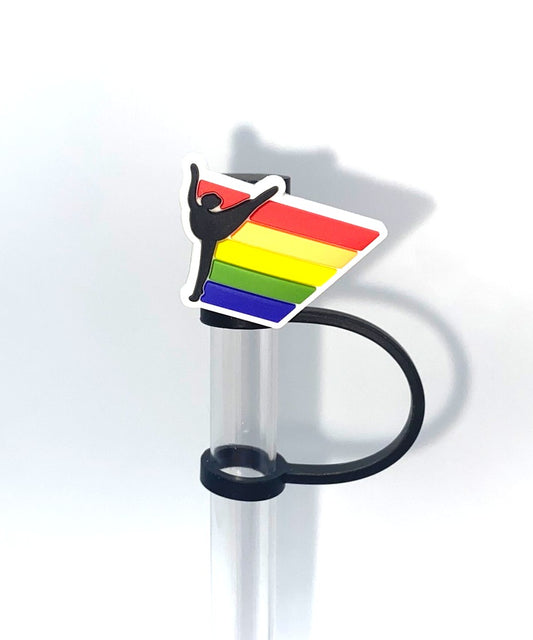 Gymnast Rainbow Straw Topper