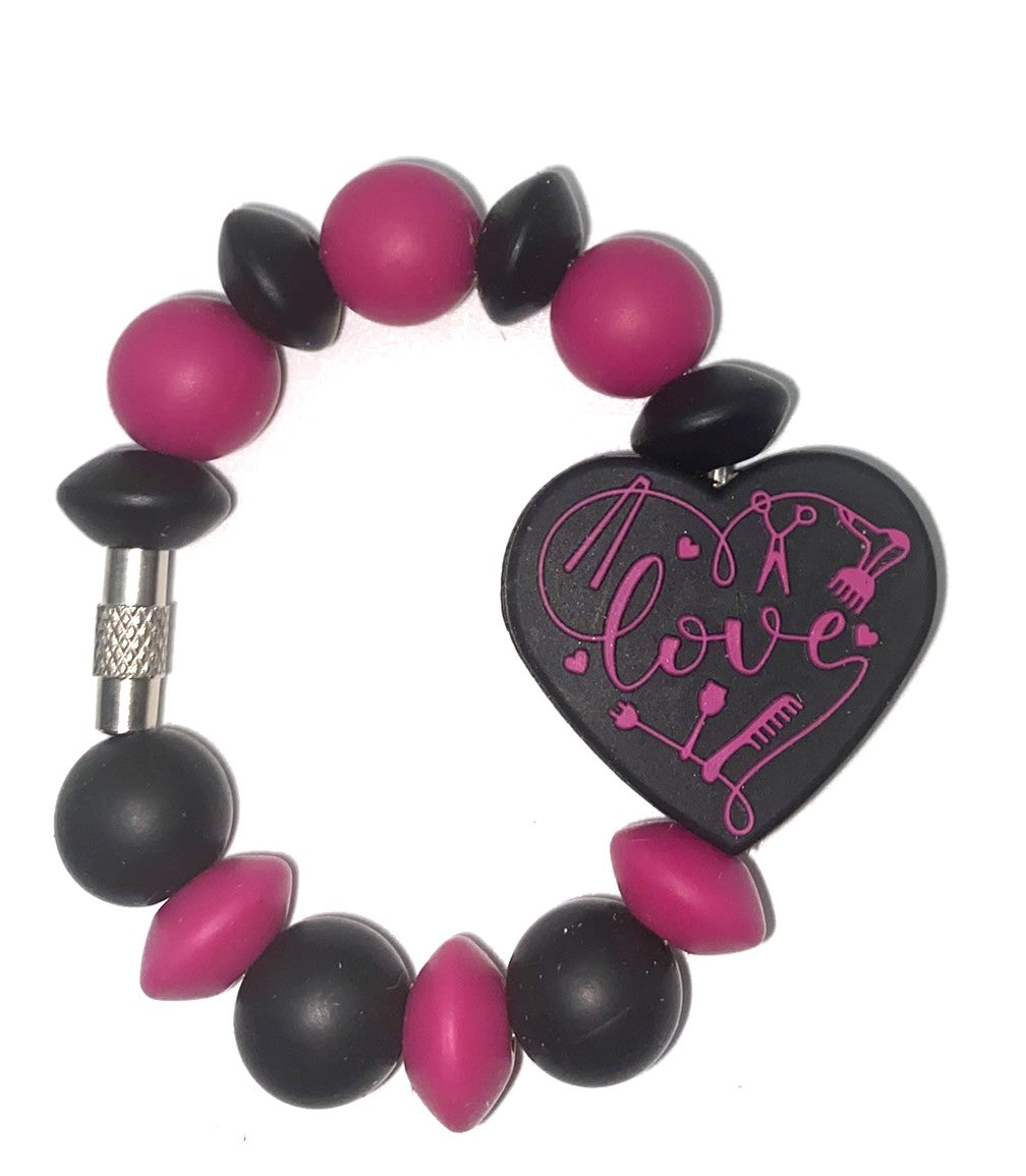 Pink Hair Dresser Supplies Heart Stanley Tumbler Cup Handle Charm