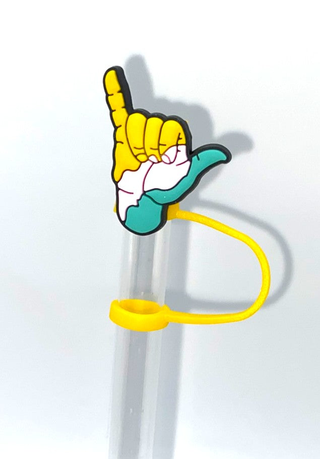 Hang Ten Surf Hand Sign Summer Straw Topper