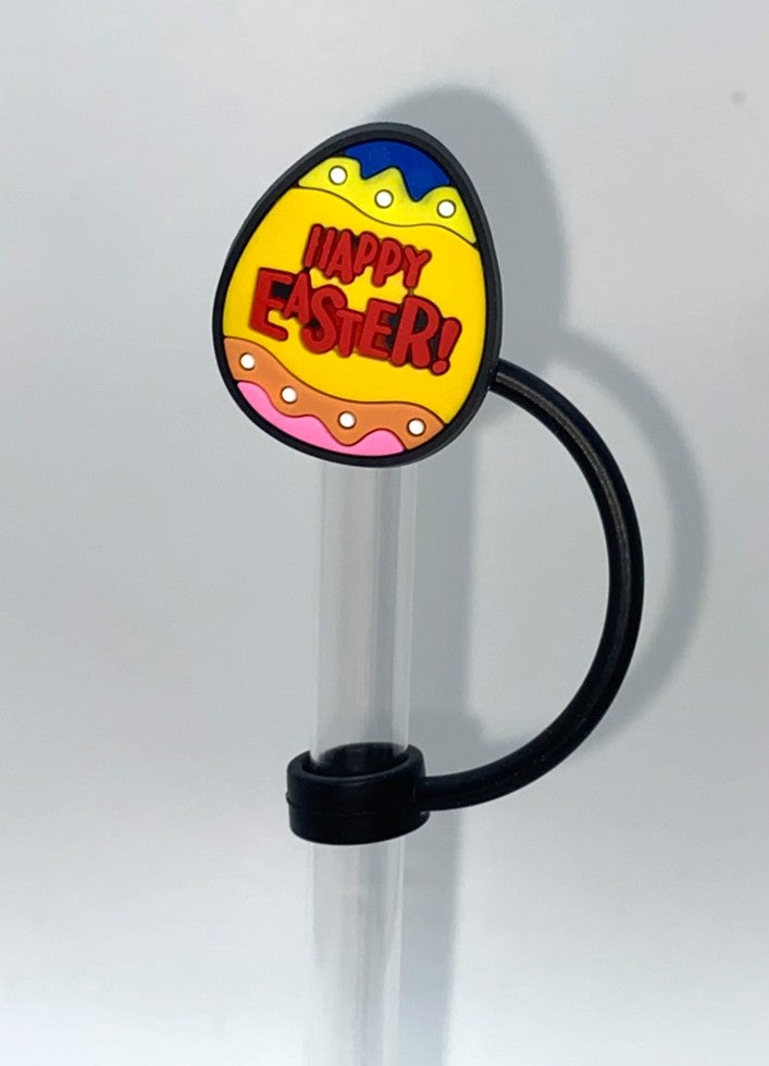 Happy Easter Decorated Egg #2 Straw Topper