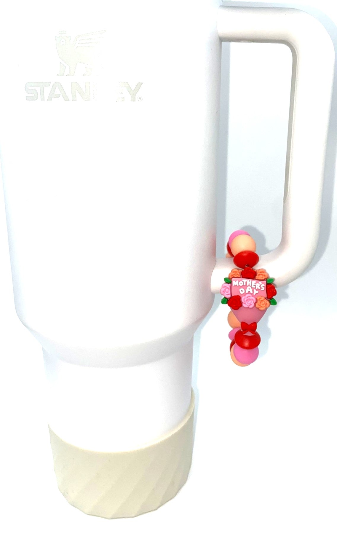 Mother's Day Roses Bouquet 3D Stanley Tumbler Cup Handle Charm