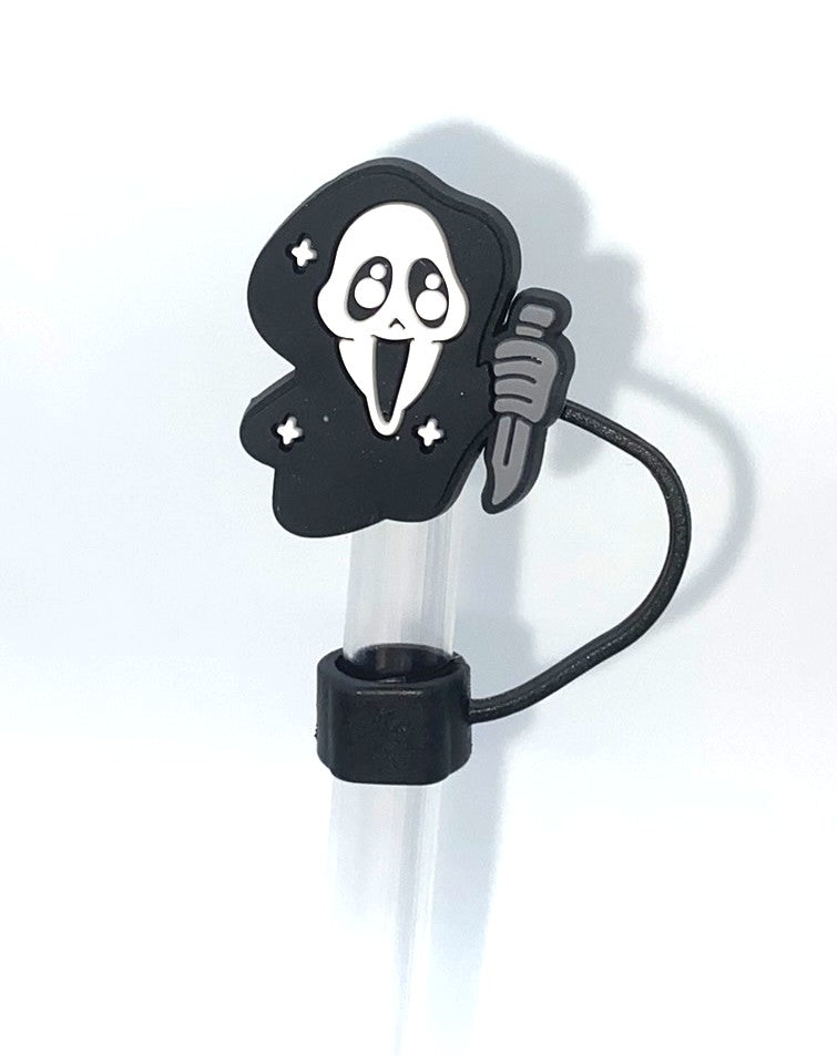 Scream Ghostface Happy Horror Halloween Straw Topper