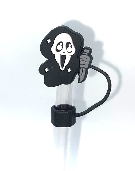 Scream Ghostface Happy Horror Halloween Straw Topper
