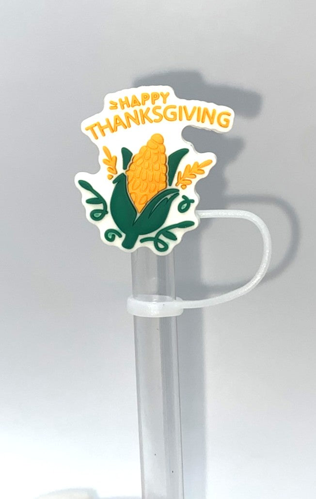 Happy Thanksgiving Corn Straw Topper
