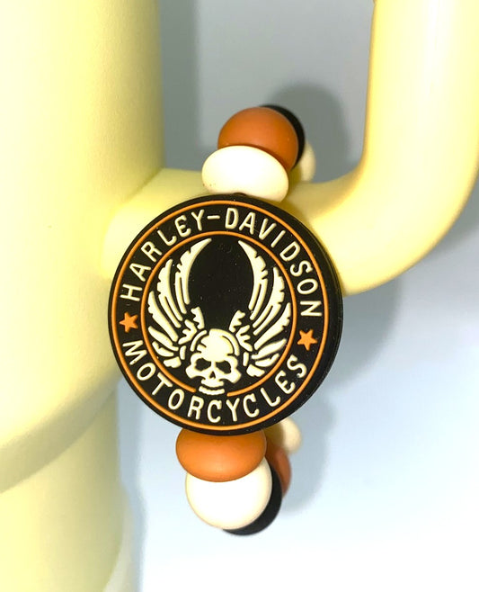 Harley Davidson Motorcycles Skull & Wings Stanley Tumbler Cup Handle Charm
