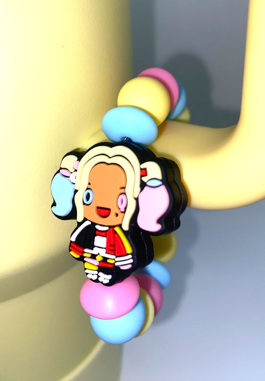 Harley Quinn Villain Stanley Tumbler Cup Handle Charm