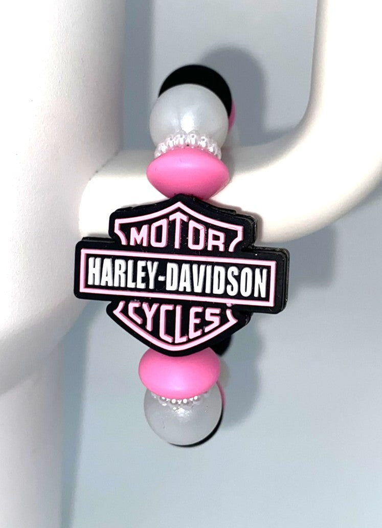 Harley Davidson Pink Motorcycles Logo Stanley Tumbler Cup Handle Charm