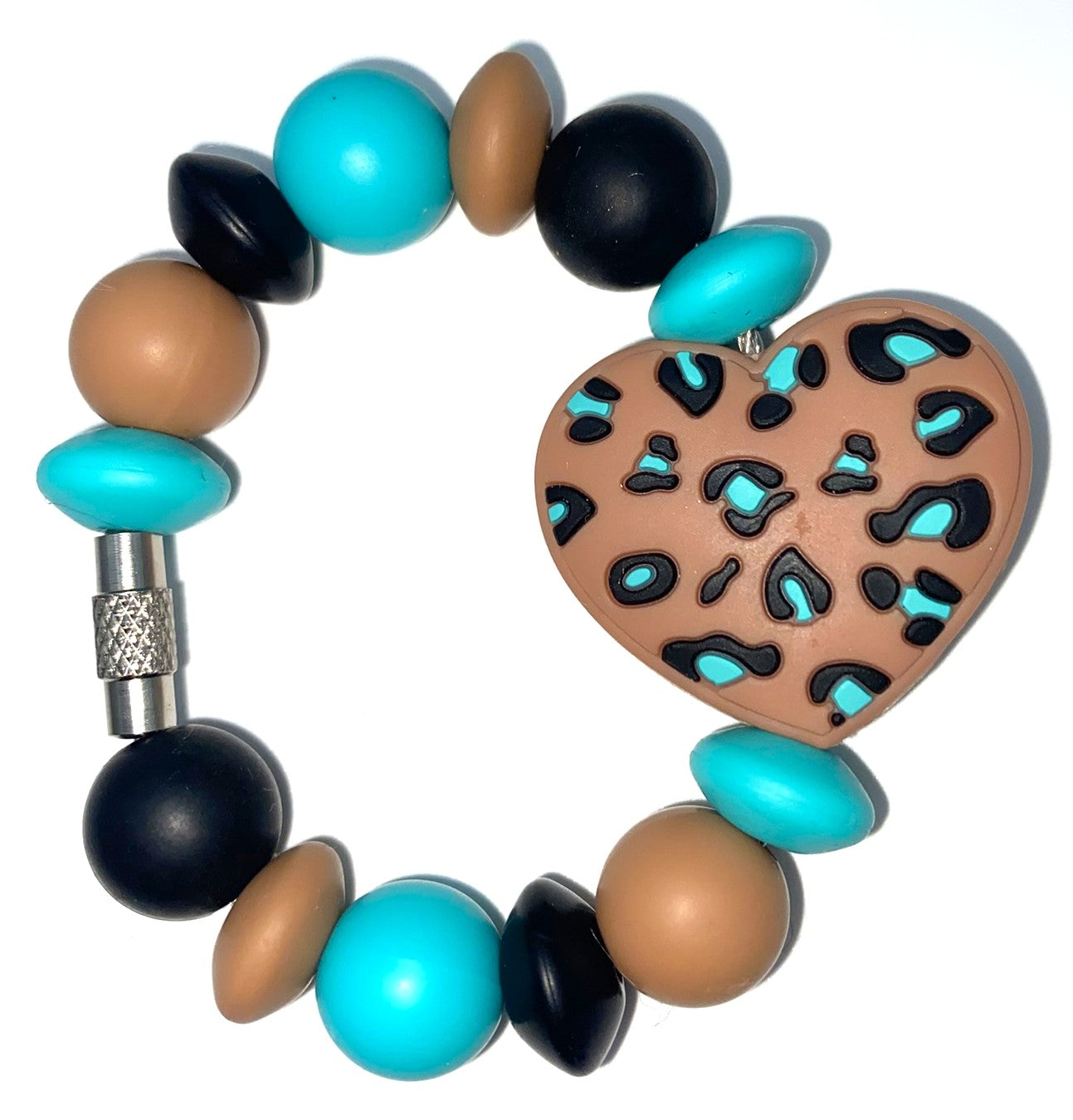 Leopard Print Heart Stanley Tumbler Cup Handle Charm