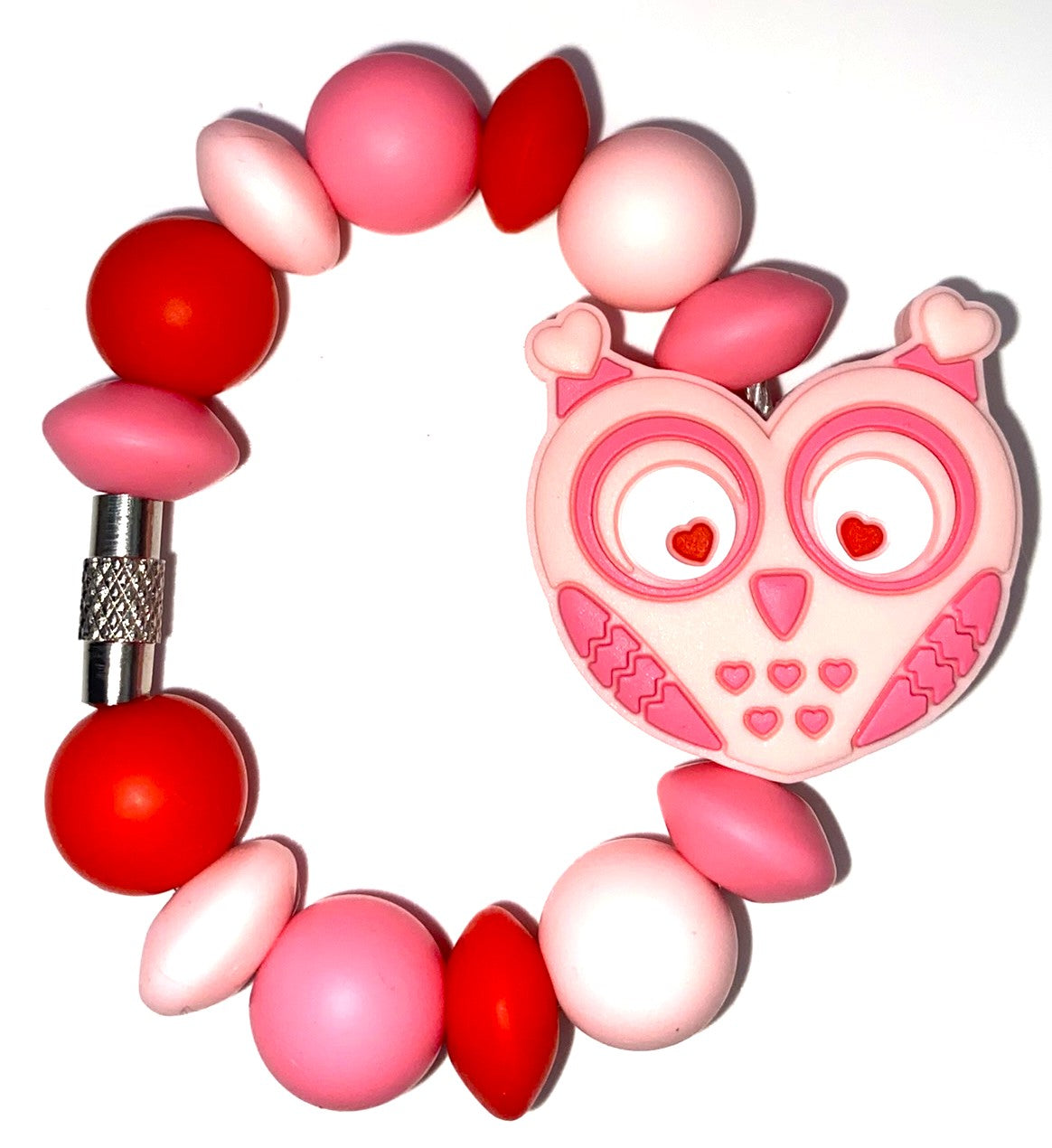 Heart Owl Pink Stanley Tumbler Cup Handle Charm