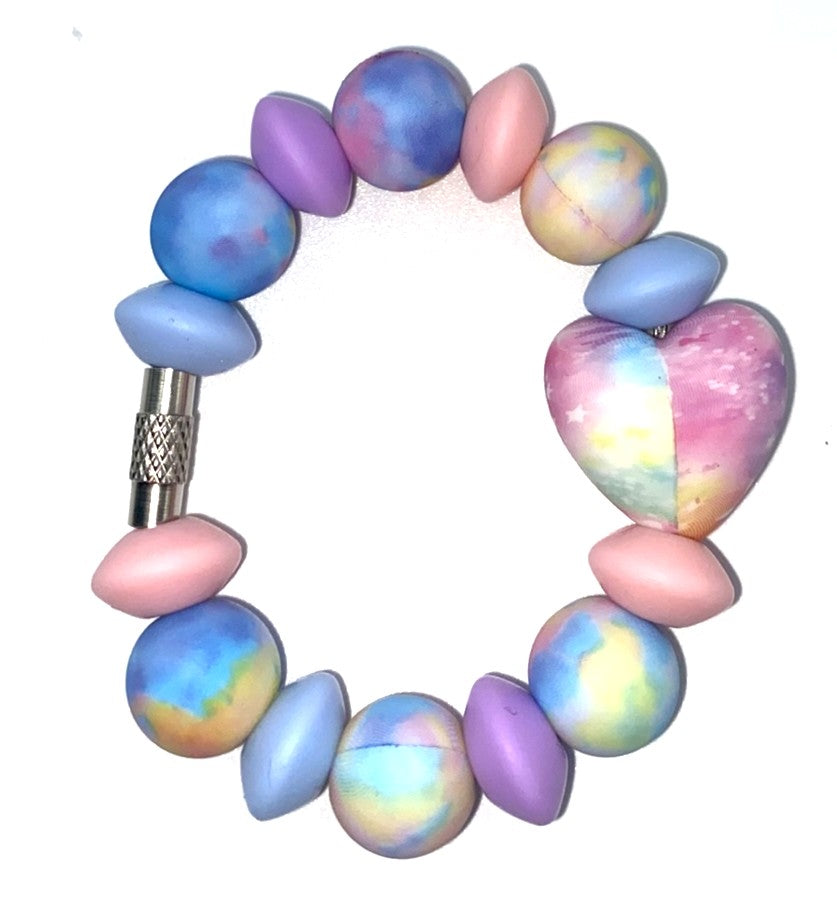 Pastel Colorful Heart Shooting Star Stanley Tumbler Cup Handle Charm