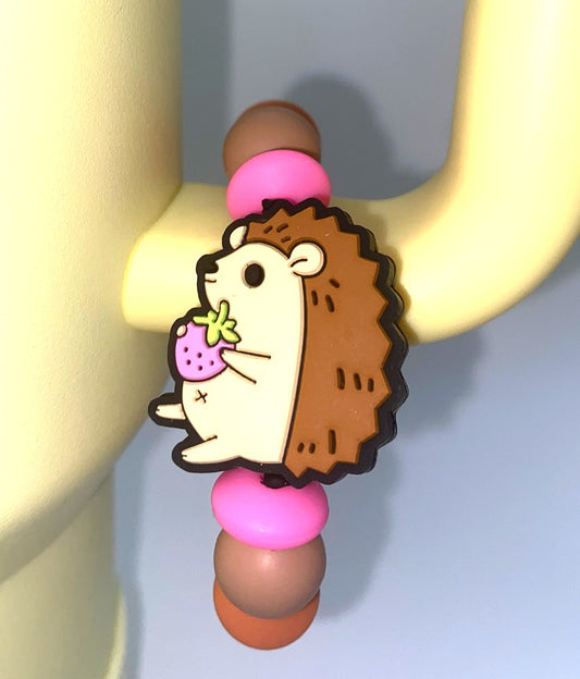 Strawberry Hedgehog Stanley Tumbler Cup Handle Charm