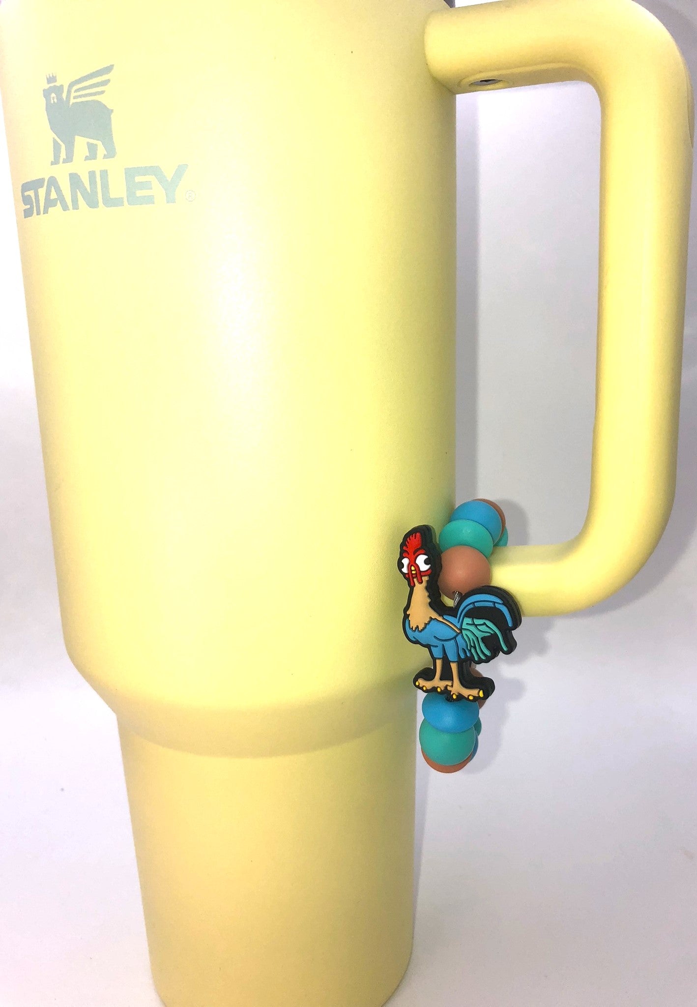 Crazy Chicken Character Stanley Tumbler Cup Handle Charm