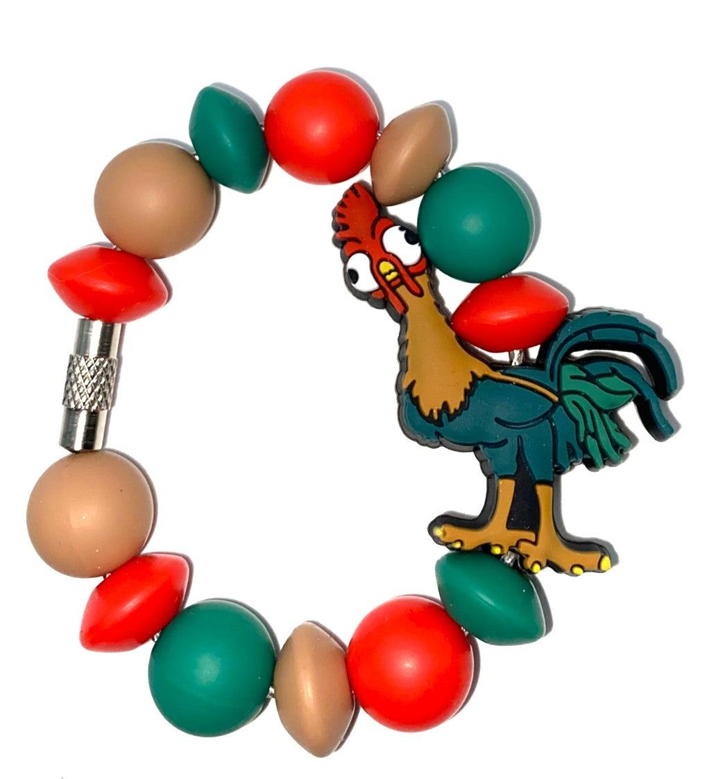 Crazy Chicken Character Stanley Tumbler Cup Handle Charm