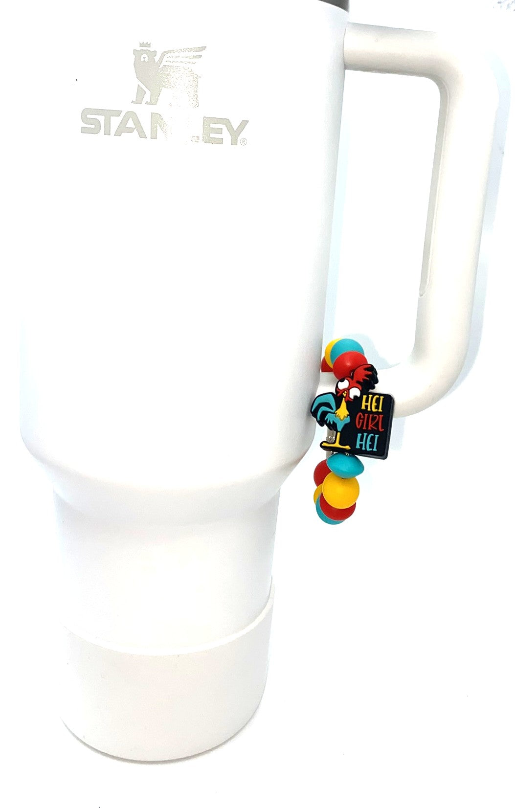 Hei Girl Hei Crazy Chicken Character Stanley Tumbler Cup Handle Charm