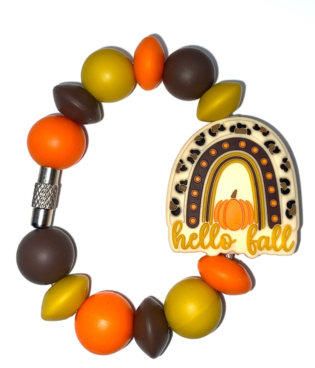 Hello Fall Rainbow Stanley Tumbler Cup Handle Charm