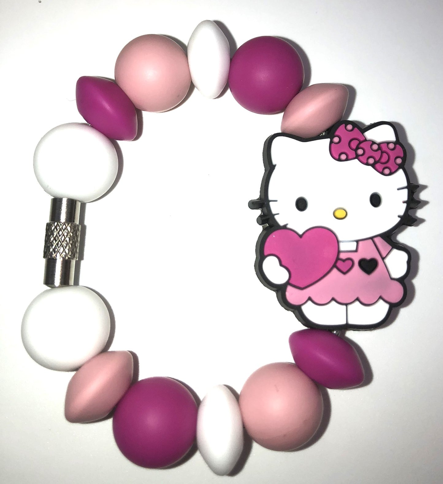 Cute Kitty Holding Heart Stanley Tumbler Cup Handle Charm