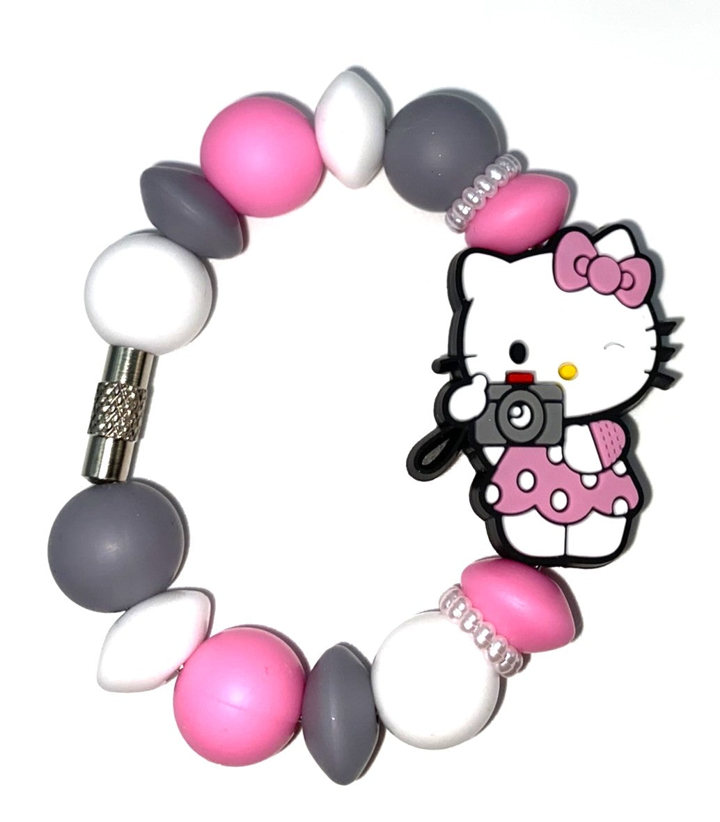 Cute Kitty w/Camera Stanley Cup Tumbler Handle Charm
