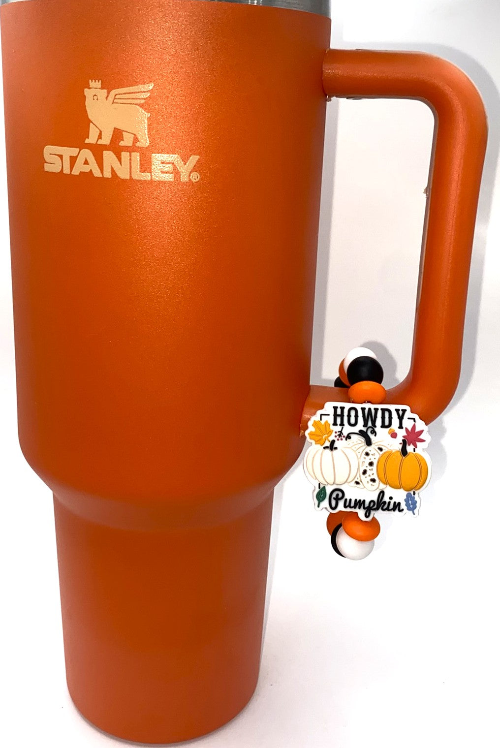 Howdy Pumpkin Stanley Tumbler Cup Handle Charm