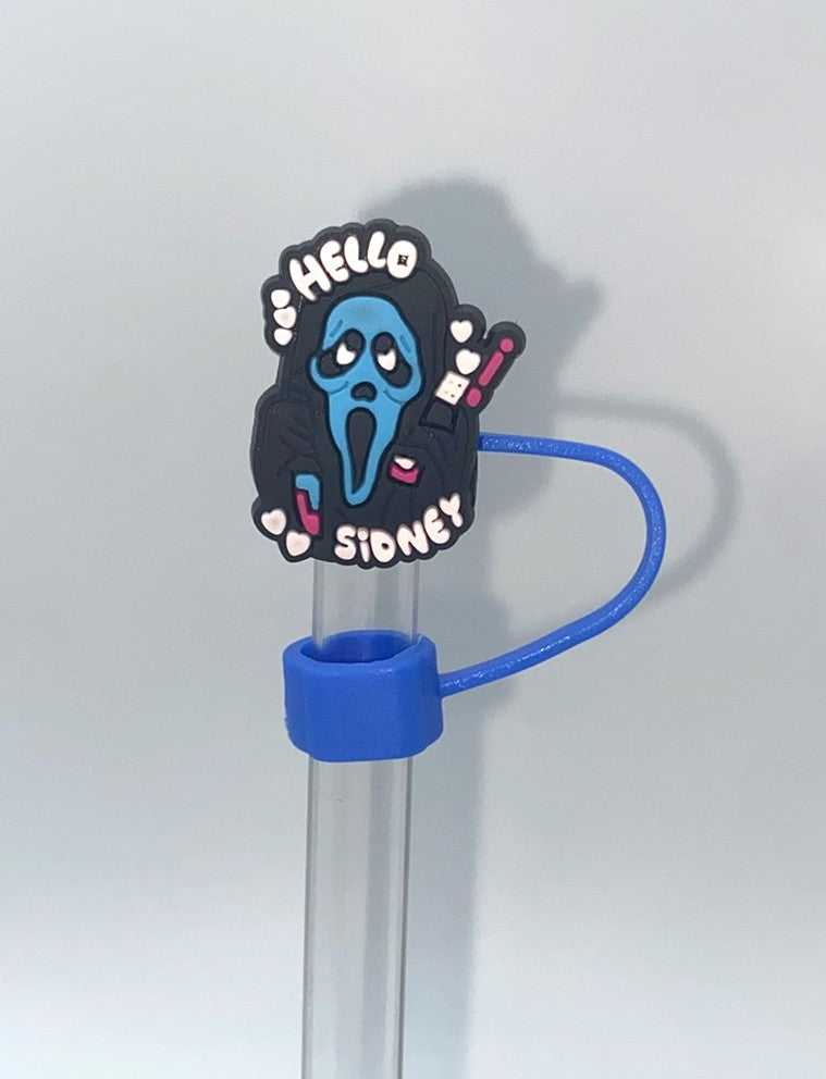 Hello Sidney Ghost Face Scream Telephone Straw Topper
