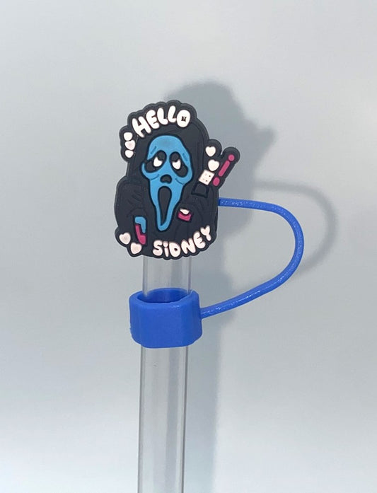 Hello Sidney Ghost Face Scream Telephone Straw Topper