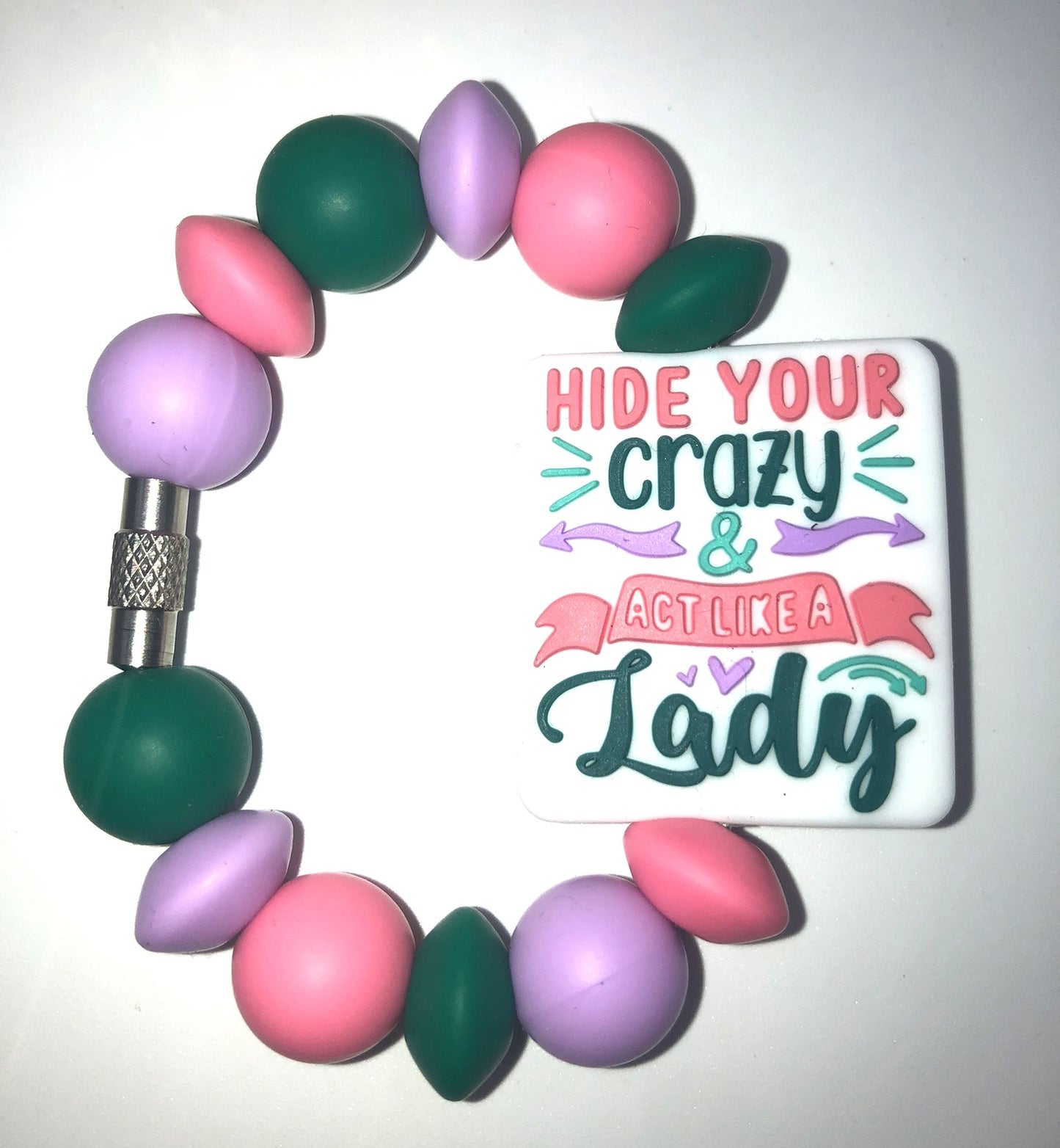 Hide Your Crazy Act Like A Lady Country Stanley Tumbler Cup Handle Charm