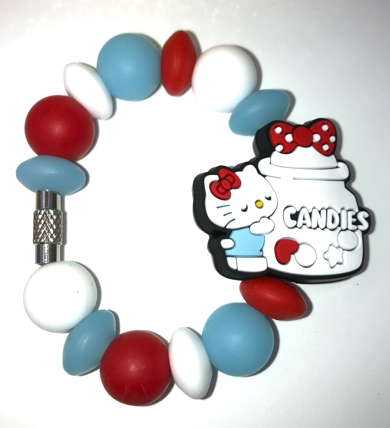 Cute Kitty w/Candy Jar Stanley Tumbler Cup Handle Charm