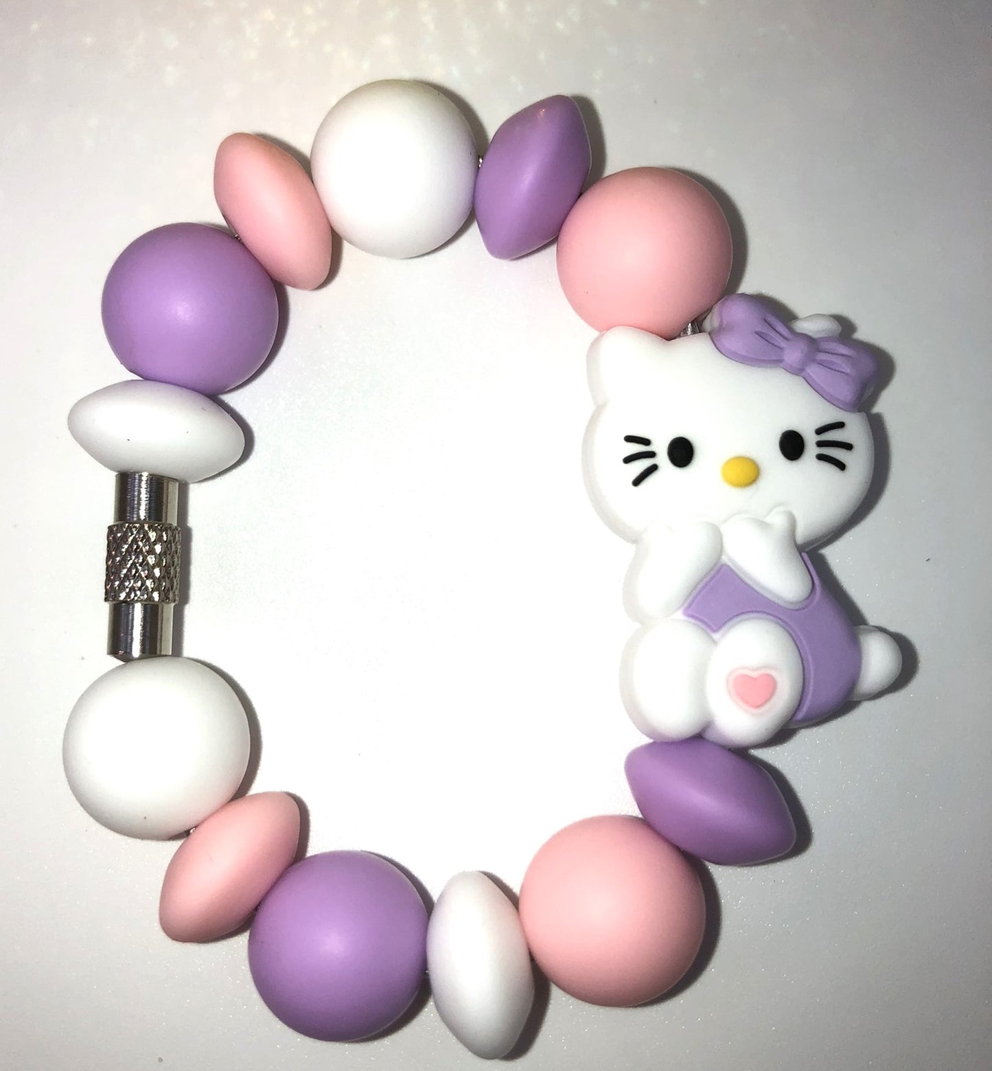 Cute Kitty Purple Stanley Cup Tumbler Handle Charm