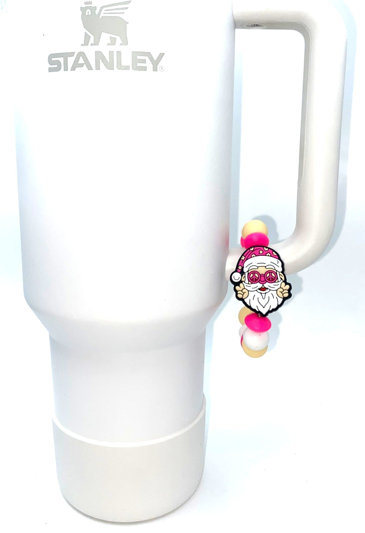 Hippie Peace Santa Christmas Stanley Tumbler Cup Handle Charm