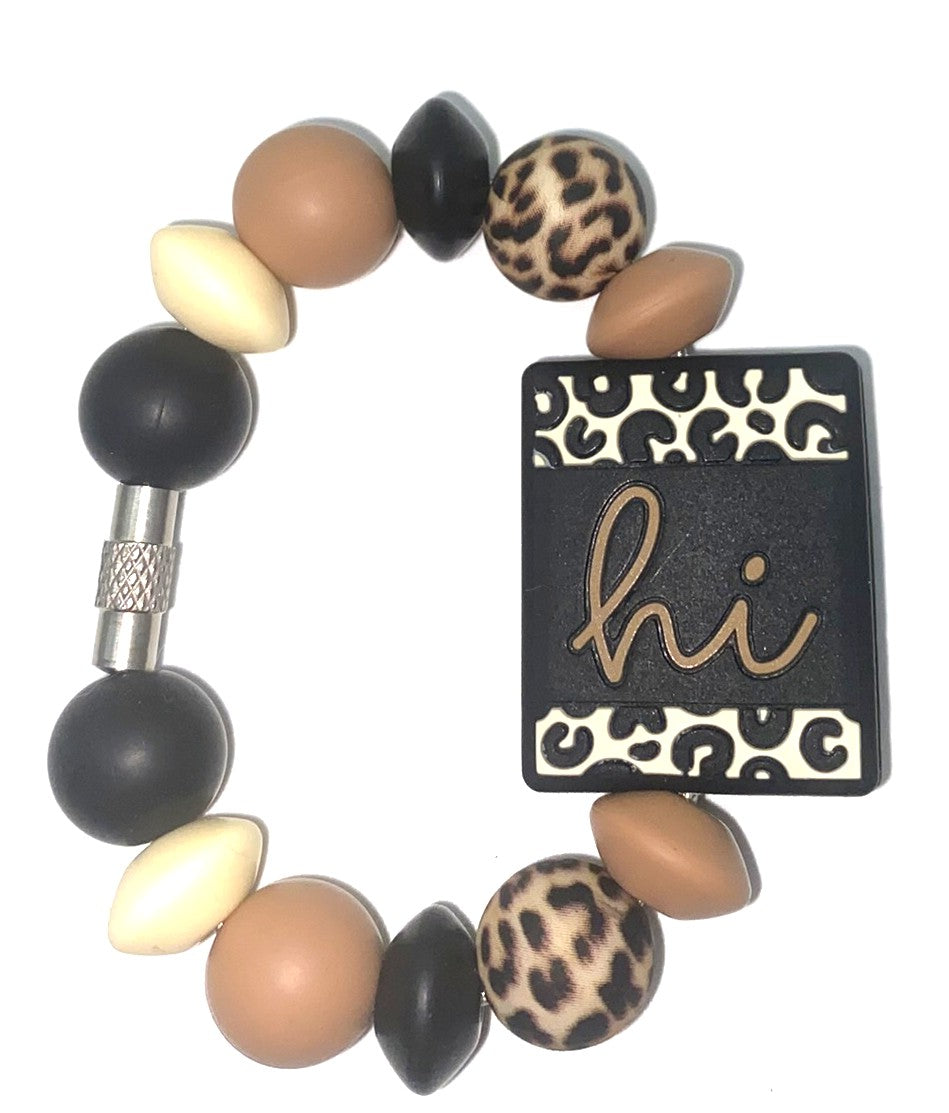 Hi Leopard Print Stanley Tumbler Cup Handle Charm