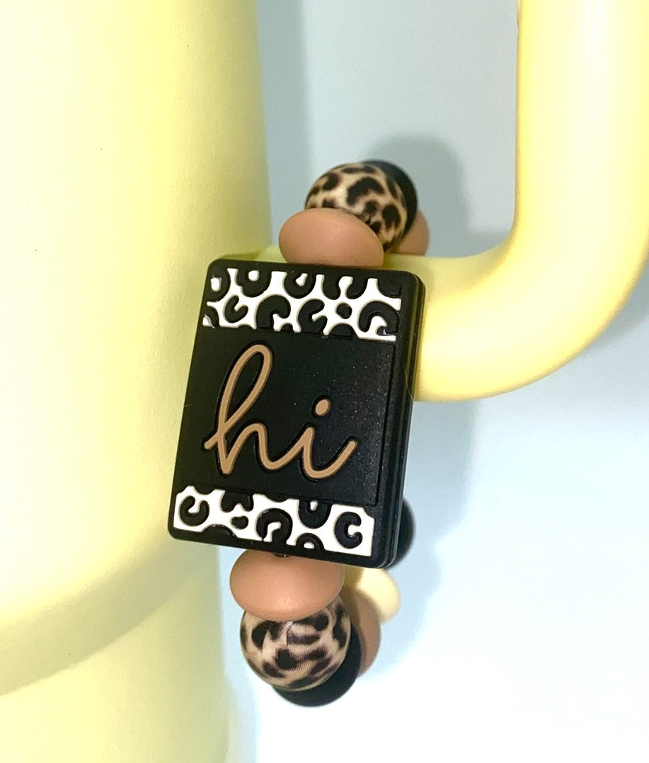 Hi Leopard Print Stanley Tumbler Cup Handle Charm